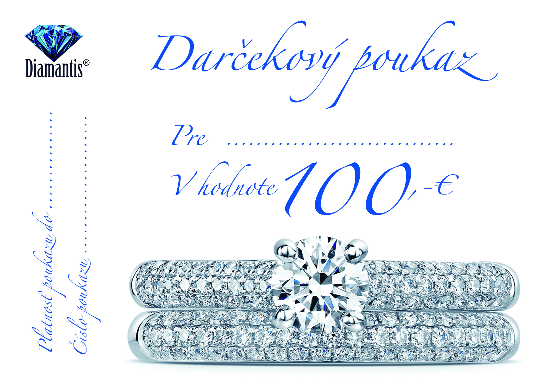 Darčekový poukaz 100,-€ Diamantis 